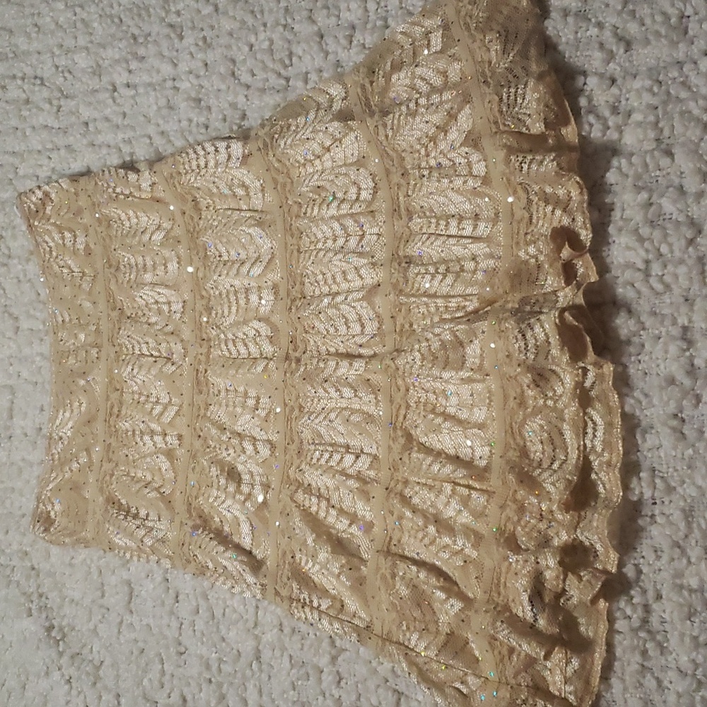 Joseph Ribkoff women's vintage sequin gold skirt size 8